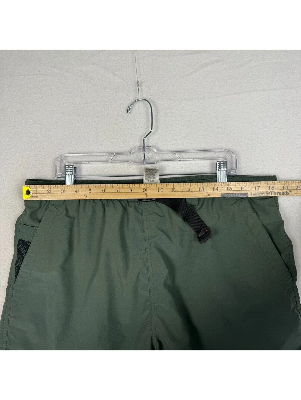 The North Face Mens XL Green Belted Class V Utility Hiking Shorts Outdoor Gorp